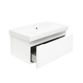 Koupelnová skříňka s umyvadlem SAT Evolution 78x30x44,8 cm bílá mat SATEVO80WMU1 SATEVO80WMU1
