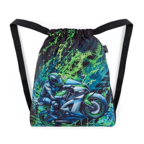 Bagmaster školní sáček na přezůvky/tělocvik DOPI 25 B – motorka