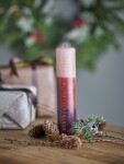 Bloomingville Adventní svíčka Dip Dye Red, červená barva, vosk