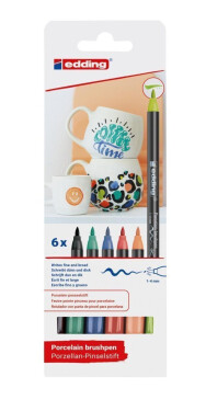 Popisovač na porcelán EDDING 4200 - sada 6 svěžích barev