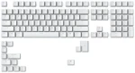 Glorious GMMK ABS Doubleshot V2 UK bílá / Klávesy pro klávesnici GMMK / ABS / UK Layout / Cherry MX(+) (GLO-KC-ABS-UKKIT-W)