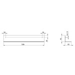 AQUALINE - Police 598x95x95, černá mat 33218