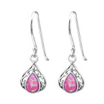 LUNICA Stříbrné visací náušnice BUBBLE GEM 0375