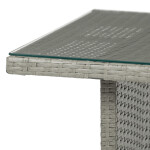 Zahradní sestava 140x70x60cm, polyratan, šedá, AZS-A1719 GREY