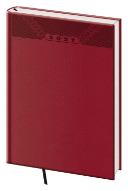 Diář 2027 denní A4 Print Classic - anglická červená