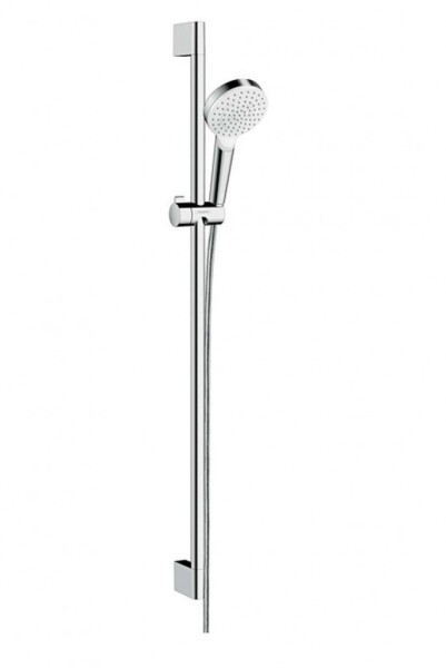HANSGROHE - Crometta Sprchová souprava 100, EcoSmart 9 l/min, sprchová tyč 90 cm, bílá/chrom 26539400
