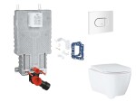 GROHE - Uniset Set předstěnové instalace, klozetu, sedátka SoftClose, tlačítka Arena Cosmopolitan a sady pro vhazování tablet, alpská bílá SANI15BB3128