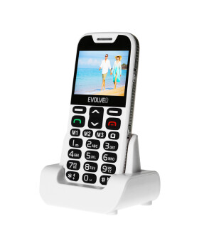 EVOLVEO EasyPhone XD + nabíjecí stojánek bílá / 2.3" / 0.3MP / Dual SIM / microSDHC (SGM EP-600-XDW)