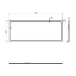 SAPHO - GEMINI zrcadlo s LED osvětlením 140x55cm GM140