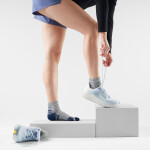 Unisex merino turistické ponožky SMARTWOOL Hike Targeted Cushion Ankle Socks, Light Gray velikost: 42-45 (L)