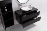 CERANO - Koupelnová skříňka Carole + deska pod umyvadlo Navira Pro - 36 mm - černá matná - 100x51,6x46 CER-668282