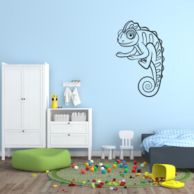 Samolepka Kouzelný chameleon Barva: černá, Velikost: 37 x 60 cm