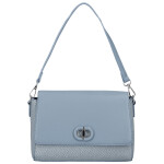 Elegantní dámská koženková kabelka na rameno Ciri, světle modrá