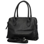 Módní dámská kožená kabelka do ruky Sawina, černá