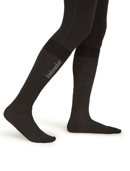 Pánské merino turistické ponožky ICEBREAKER Mens Snow Liner OTC, Black/Ether/Graphite velikost: 44,5-46,5 (L)
