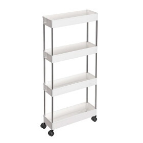 Pojízdný úložný vozík, plast, šedá, APV-E1008 WT