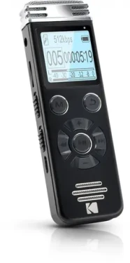 Kodak VRC 450 černá / Diktafon / 8GB / až 581 hodin záznamu / microSD / microUSB / 2x 3.5mm (VRC450)