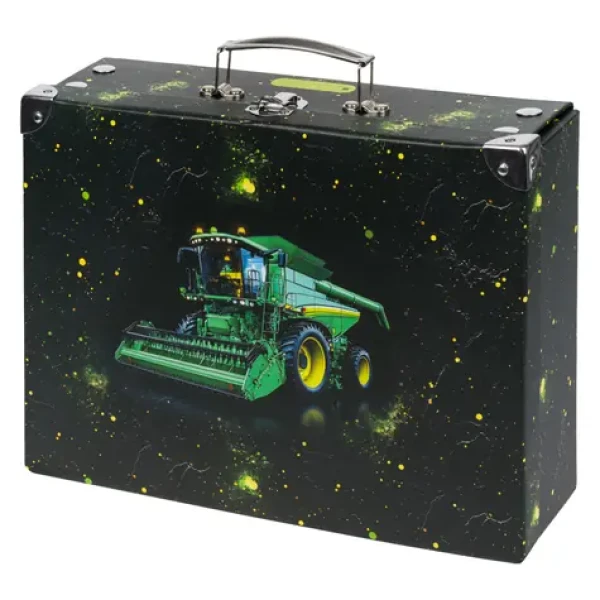 BAAGL Skládací školní kufřík Traktor s kováním / 32.5 x 10.5 x 26 cm