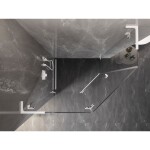 MEXEN/S - Lunar L sprchový kout pětiboký křídlový levá 100 x 80, transparent, bílá 831L-100L-080P-20-00-L