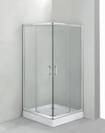DEANTE - Funkia bílá - Akrylátová sprchová vanička, čtvercová, 80x80 cm KTC_042B