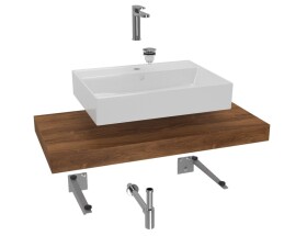 Koupelnová sestava SAT s deskou pod umyvadlo Dolce 100x8x50 cm dub charleston KSETDO13 KSETDO13