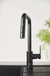 GROHE - QuickFix Start Dřezová baterie s výsuvnou sprškou, matná černá 306312430