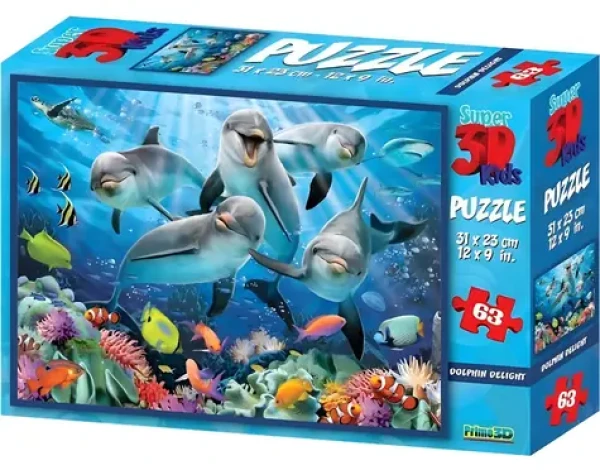 PRIME 3D Puzzle Delfíní radost