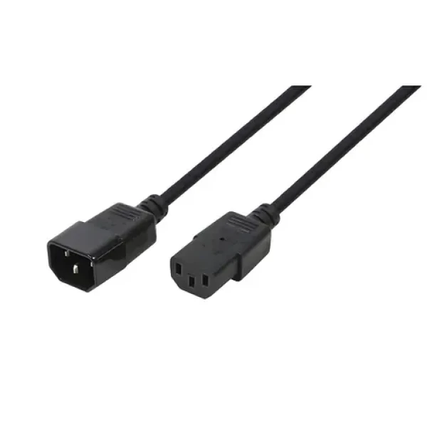 LogiLink VDE černá / Prodlužovací napájecí kabel / IEC C14 - C13 / 3 m / 250 V, 10 A (CP110)