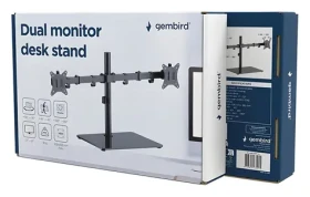 Gembird MS-D2ST-01 černá / Držák 2 monitorů na stůl / 17-32" / do 9 kg / naklápěcí, otočný (MS-D2ST-01)
