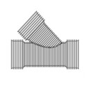 MIDAS Odbočka Plasticor korugovaná na kroug 500/500 - 45°