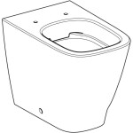 GEBERIT - Smyle Square Stojící WC, Rimfree, bílá 500.840.00.1