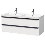 Koupelnová skříňka s umyvadlem Naturel Pavia 120x53x49 cm bílá mat černá úchytka PAVIA3120ZCE PAVIA3120ZCE