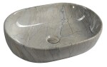 SAPHO - DALMA keramické umyvadlo na desku, 59x42cm, grigio 413