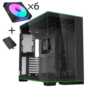Lian Li O11 Dynamic EVO RGB černá / Bundle PC skříň + 6x UNI FAN SL-INF / Midi Tower / ARGB / Tempered Glass (GABU-742)