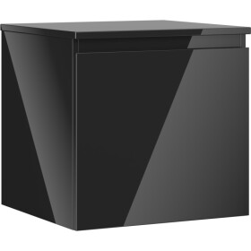 MEXEN/S - Orio koupelnová skříňka pod umyvadlo 50 cm s deskou, 1 šuplík, černá lesk 91A10-05047-1-BFC70