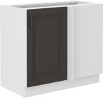 Spodní rohová skříňka Stilo 105 ND 1F Barva korpusu: Bílá, Barva dvířek: Bílá