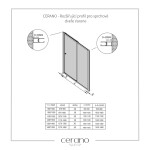 CERANO - Rozšiřovací profil pro sprchové dveře Varone - černá matná - 30 mm CER-440447