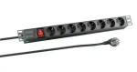 EFB EK631DE.2 černá / PDU / 19" / 1U / 8x zásuvka DE / vypínač / 2 m (ek631de.2)