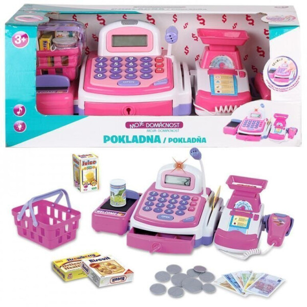 Pokladna s příslušenstvím (růžová) - Sparkys