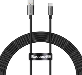 Baseus P10320102114-02 Kabel USB-A (M) - USB-C (M) 2 m černá / 100W (P10320102114-02)