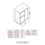 CERANO - Sprchový kout Versaro L/P - 6 mm - černá matná, transparentní sklo - 120x100 - zasouvací CER-8050BD80296