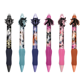 Colorino gumovatelné pero, Koníci, 36 ks, modrá náplň, displej - 36ks