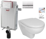 ALCADRAIN Renovmodul - předstěnový instalační systém s chromovým tlačítkem M1721 + WC JIKA LYRA PLUS + SEDÁTKO DURAPLAST SLOWCLOSE AM115/1000 M1721 LY5