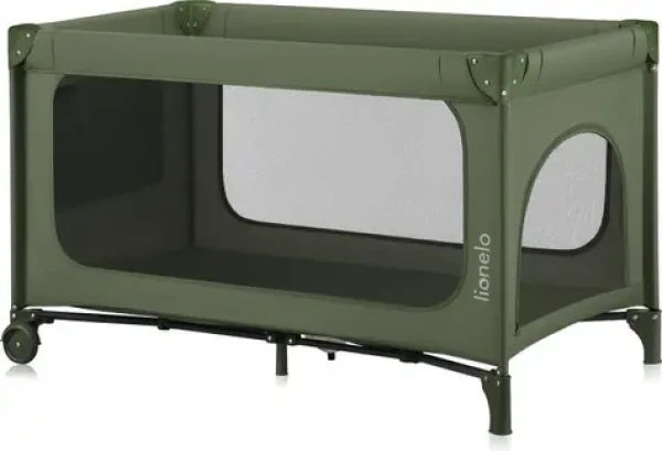 LIONELO Postýlka cestovní Jasmin Green Olive / od 0 do 36 měsíců (LO-JASMIN EASY FOLD GREEN OLIV)