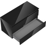 MEXEN/S - Orio koupelnová skříňka pod umyvadlo 100 cm s deskou, 2 zásuvky, černá lesk 91A10-10047-2-BFFC70