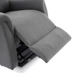 Polohovací křeslo, elektrické zabudované ovládání, šedá, látka, TV-929 GREY2