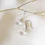 Royal Fashion stříbrné pozlacené náušnice Swarovski DES0241-WG