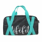 Lifefit Sportovní taška pro ženy šedo-mint / 25.2L (4891223129939)