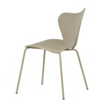Židle jídelní, cappucino plast, čtyřnohá kovová podnož