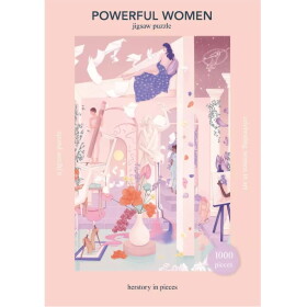 Puzzle Powerful Women - 1000 dílků, růžová barva, papír